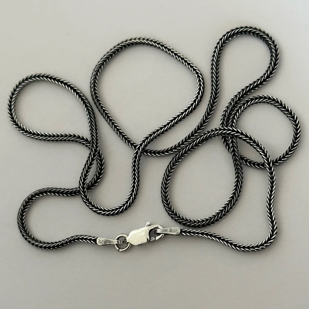 Unisex 925 silver 19.5” chain necklace